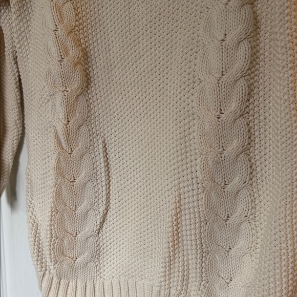 Cynthia Rowley Cream Cable Knit Sweater - Picture 2 of 5